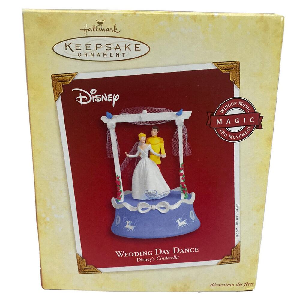 Hallmark Keepsake Ornament 2005 Disney Wedding Day Dance Cinderella & Prince NIB
